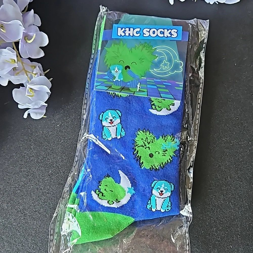 AHA Kids Heart Challenge Pair of Graphic Blue & Green Socks New in Pkg